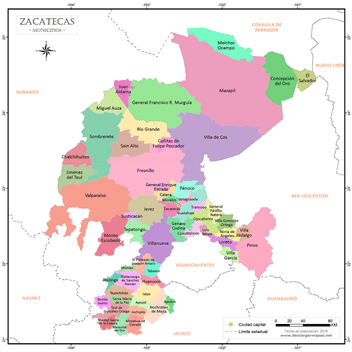 Mapas De Zacatecas Descargar Mapas